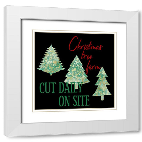 Tree Farm White Modern Wood Framed Art Print with Double Matting by Phillip, Jamie