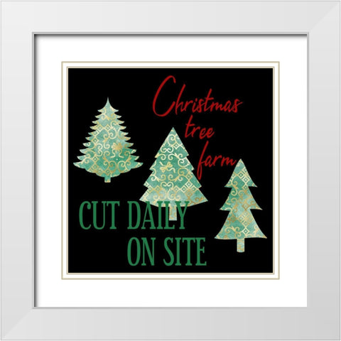 Tree Farm White Modern Wood Framed Art Print with Double Matting by Phillip, Jamie