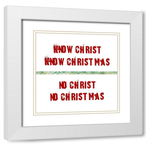 Christmas Christ White Modern Wood Framed Art Print with Double Matting by Phillip, Jamie