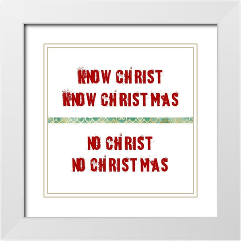 Christmas Christ White Modern Wood Framed Art Print with Double Matting by Phillip, Jamie