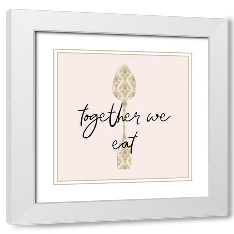 Eat White Modern Wood Framed Art Print with Double Matting by Phillip, Jamie