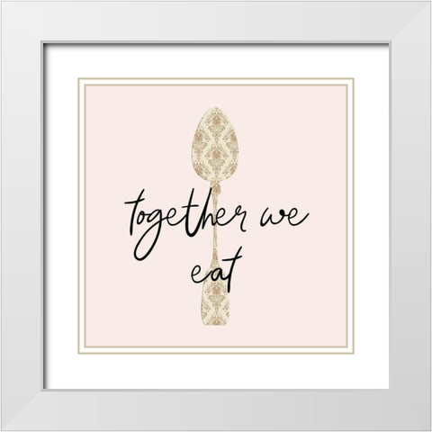 Eat White Modern Wood Framed Art Print with Double Matting by Phillip, Jamie