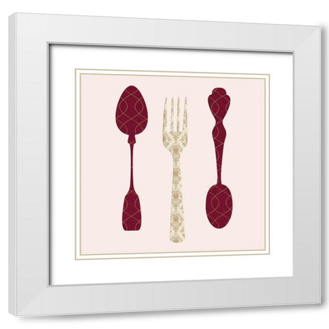 Eat 2 White Modern Wood Framed Art Print with Double Matting by Phillip, Jamie