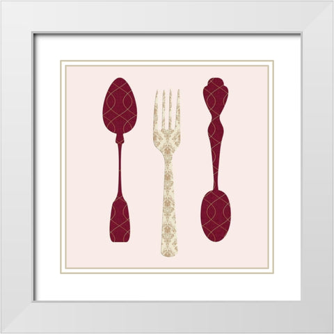 Eat 2 White Modern Wood Framed Art Print with Double Matting by Phillip, Jamie