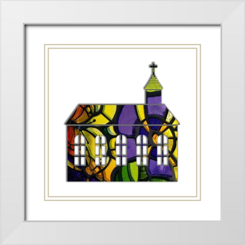 Church White Modern Wood Framed Art Print with Double Matting by Phillip, Jamie