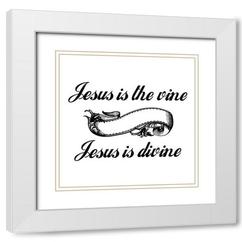 Divine White Modern Wood Framed Art Print with Double Matting by Phillip, Jamie