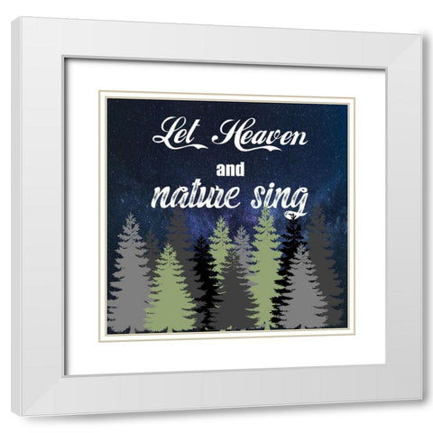 Heaven And Nature White Modern Wood Framed Art Print with Double Matting by Phillip, Jamie
