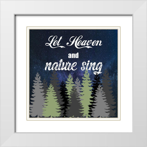 Heaven And Nature White Modern Wood Framed Art Print with Double Matting by Phillip, Jamie