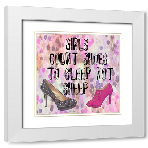 Shoes White Modern Wood Framed Art Print with Double Matting by Phillip, Jamie