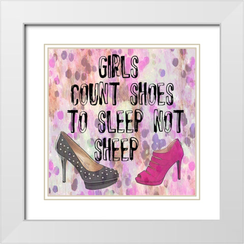 Shoes White Modern Wood Framed Art Print with Double Matting by Phillip, Jamie