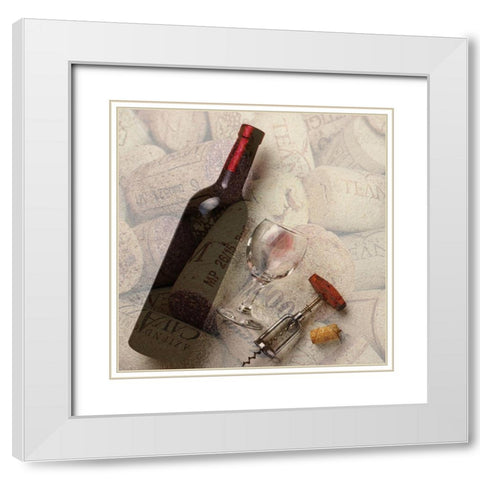 Wine Tasting White Modern Wood Framed Art Print with Double Matting by Phillip, Jamie