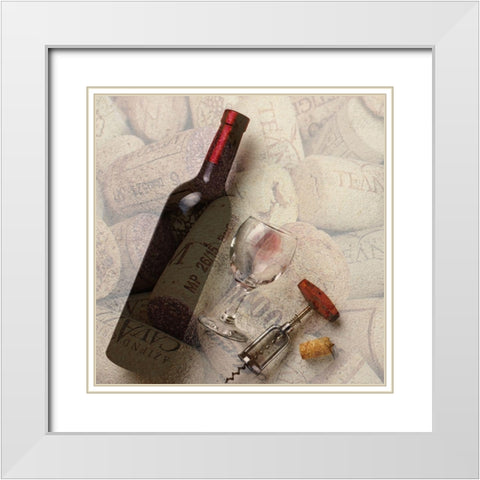 Wine Tasting White Modern Wood Framed Art Print with Double Matting by Phillip, Jamie