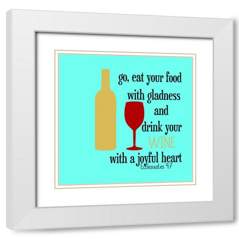 Holy Wine White Modern Wood Framed Art Print with Double Matting by Phillip, Jamie