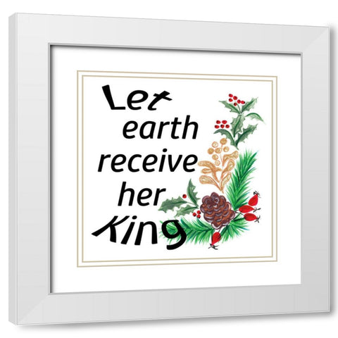 Christmas King White Modern Wood Framed Art Print with Double Matting by Phillip, Jamie