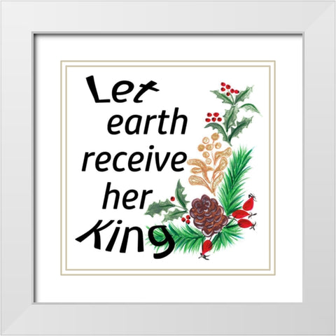 Christmas King White Modern Wood Framed Art Print with Double Matting by Phillip, Jamie