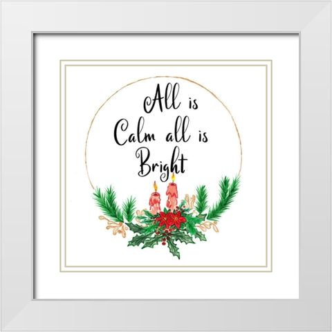 Bright Christmas White Modern Wood Framed Art Print with Double Matting by Phillip, Jamie