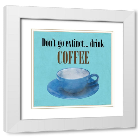 Morning Coffee White Modern Wood Framed Art Print with Double Matting by Phillip, Jamie