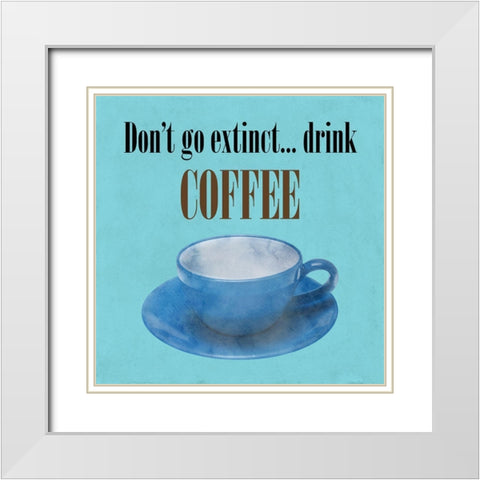 Morning Coffee White Modern Wood Framed Art Print with Double Matting by Phillip, Jamie