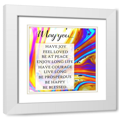 Well Wishes White Modern Wood Framed Art Print with Double Matting by Phillip, Jamie