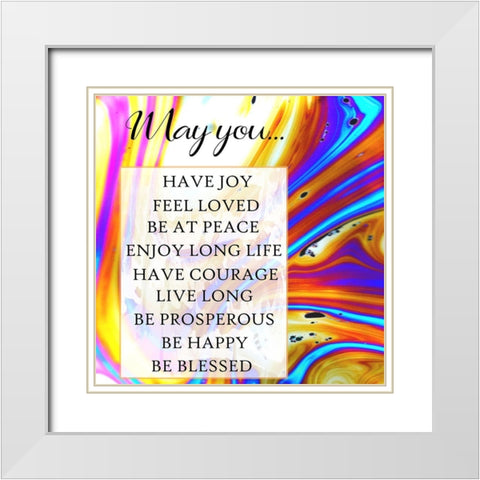 Well Wishes White Modern Wood Framed Art Print with Double Matting by Phillip, Jamie