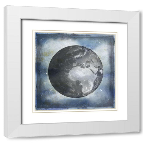 The World 4 White Modern Wood Framed Art Print with Double Matting by Phillip, Jamie