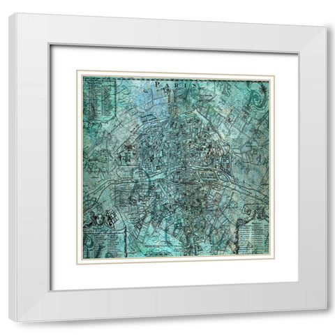 Paris 6 White Modern Wood Framed Art Print with Double Matting by Phillip, Jamie