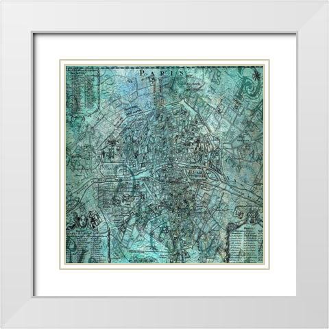 Paris 6 White Modern Wood Framed Art Print with Double Matting by Phillip, Jamie