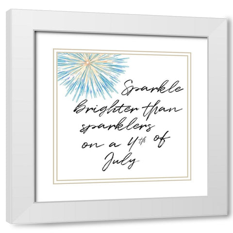 Fireworks 2 White Modern Wood Framed Art Print with Double Matting by Phillip, Jamie