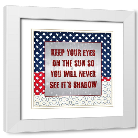 July Fourth White Modern Wood Framed Art Print with Double Matting by Phillip, Jamie