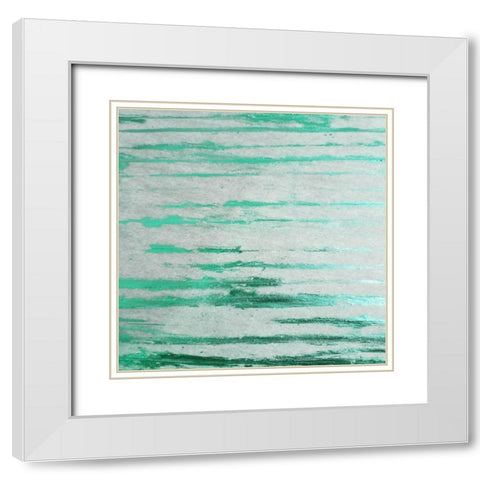 Emerald Green 1 White Modern Wood Framed Art Print with Double Matting by Phillip, Jamie