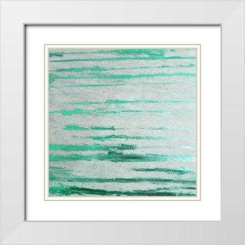 Emerald Green 1 White Modern Wood Framed Art Print with Double Matting by Phillip, Jamie
