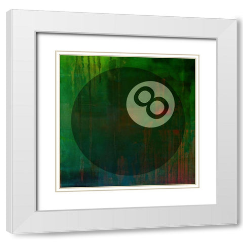 Pools And Billards White Modern Wood Framed Art Print with Double Matting by Phillip, Jamie