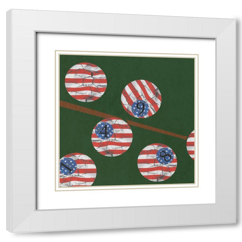 Pools And Billards 2 White Modern Wood Framed Art Print with Double Matting by Phillip, Jamie
