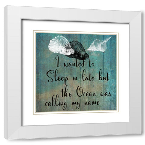 Ocean Voice White Modern Wood Framed Art Print with Double Matting by Phillip, Jamie