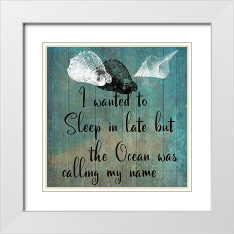 Ocean Voice White Modern Wood Framed Art Print with Double Matting by Phillip, Jamie