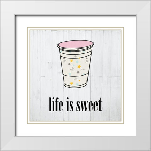 Pink Lemonade 3 White Modern Wood Framed Art Print with Double Matting by Phillip, Jamie