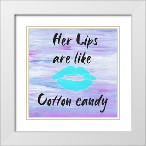 Sweet Lips White Modern Wood Framed Art Print with Double Matting by Phillip, Jamie