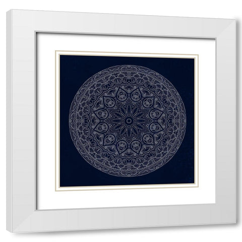Empress Blue White Modern Wood Framed Art Print with Double Matting by Phillip, Jamie