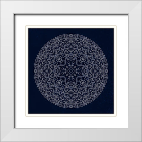 Empress Blue White Modern Wood Framed Art Print with Double Matting by Phillip, Jamie