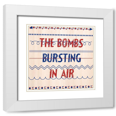 Star Spangled Banner White Modern Wood Framed Art Print with Double Matting by Phillip, Jamie