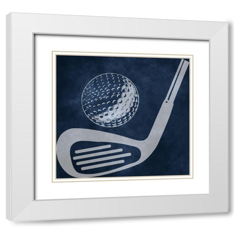 Golf Sports White Modern Wood Framed Art Print with Double Matting by Phillip, Jamie