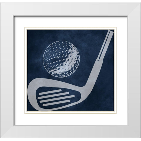Golf Sports White Modern Wood Framed Art Print with Double Matting by Phillip, Jamie