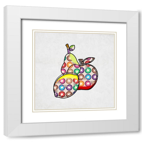 Fruit World 2 White Modern Wood Framed Art Print with Double Matting by Phillip, Jamie