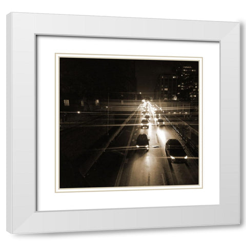 New York Drive White Modern Wood Framed Art Print with Double Matting by Phillip, Jamie