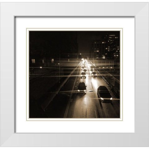 New York Drive White Modern Wood Framed Art Print with Double Matting by Phillip, Jamie