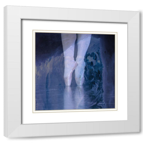 Ballet Dancer 1 White Modern Wood Framed Art Print with Double Matting by Phillip, Jamie