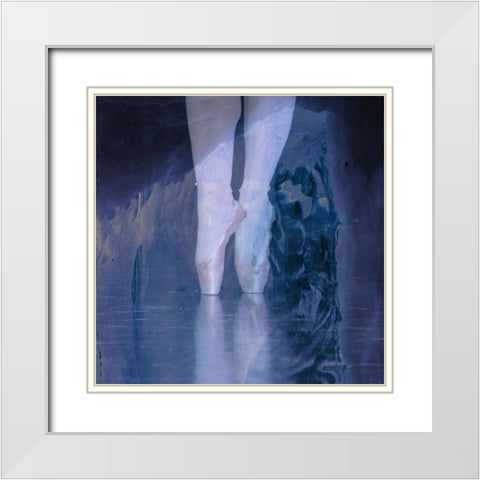 Ballet Dancer 1 White Modern Wood Framed Art Print with Double Matting by Phillip, Jamie