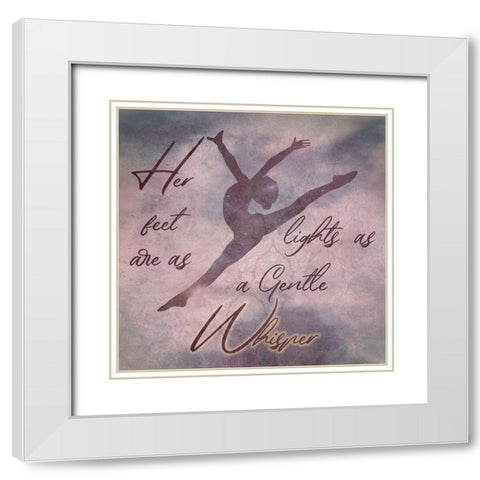 Ballet Dancer 5 White Modern Wood Framed Art Print with Double Matting by Phillip, Jamie
