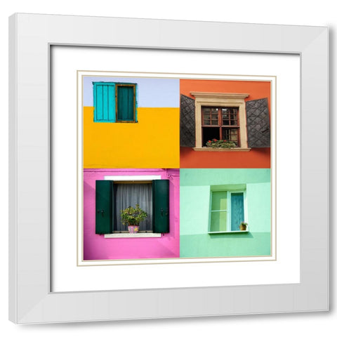 Windows White Modern Wood Framed Art Print with Double Matting by Phillip, Jamie