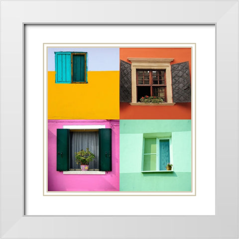 Windows White Modern Wood Framed Art Print with Double Matting by Phillip, Jamie